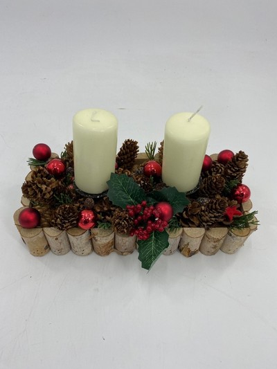 Wooden Candle Arrangement