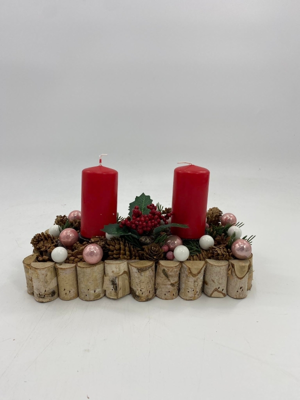 Wooden Candle Arrangement